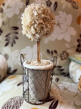 Neutral Cream Topiary Table Accent - Home Accents
